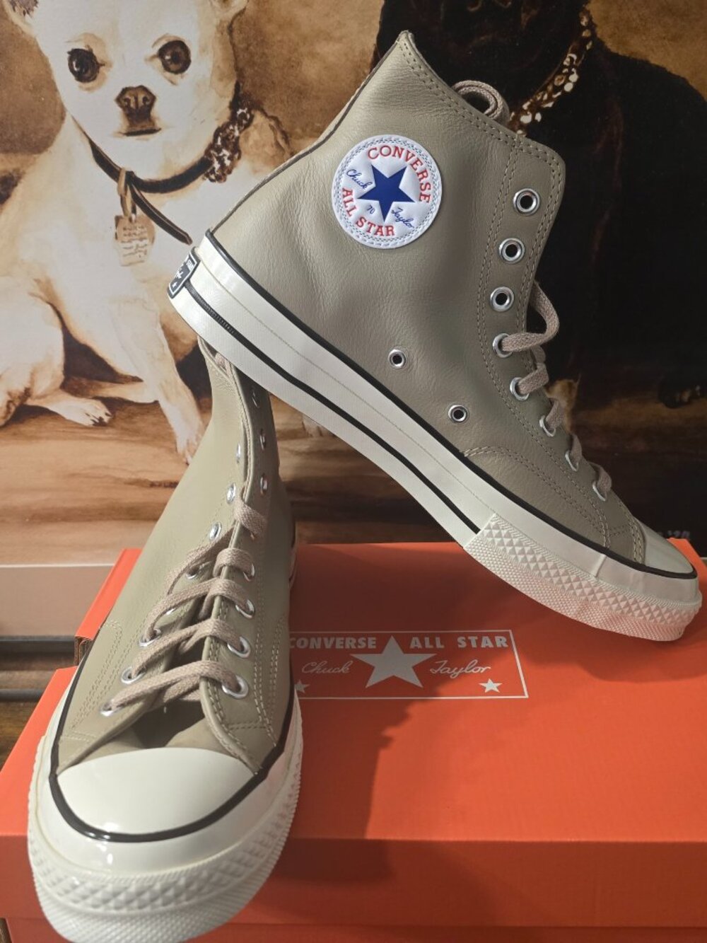 CONVERSE Chuck 70 Leather High Top Men's Classic Shoes Sneakers Brown Sz 10.5
